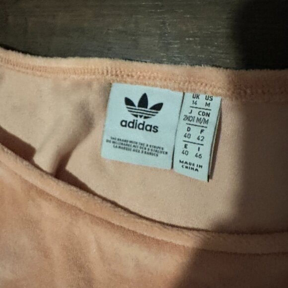 Adidas Originals Velour 3-Stripes Track Suit Matching Set: Top-M, Pants-XL - Picture 8 of 8